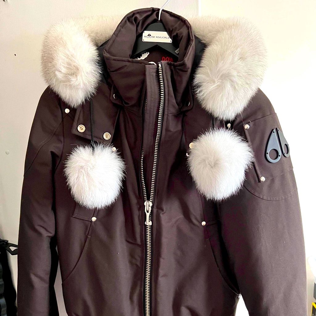 Worn Once Moose Knuckle Bomber Jacket. In Very Good Condition